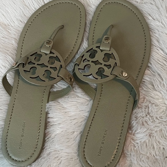 Tory Burch Miller Tumbled Leather Sandals - Picture 2 of 3